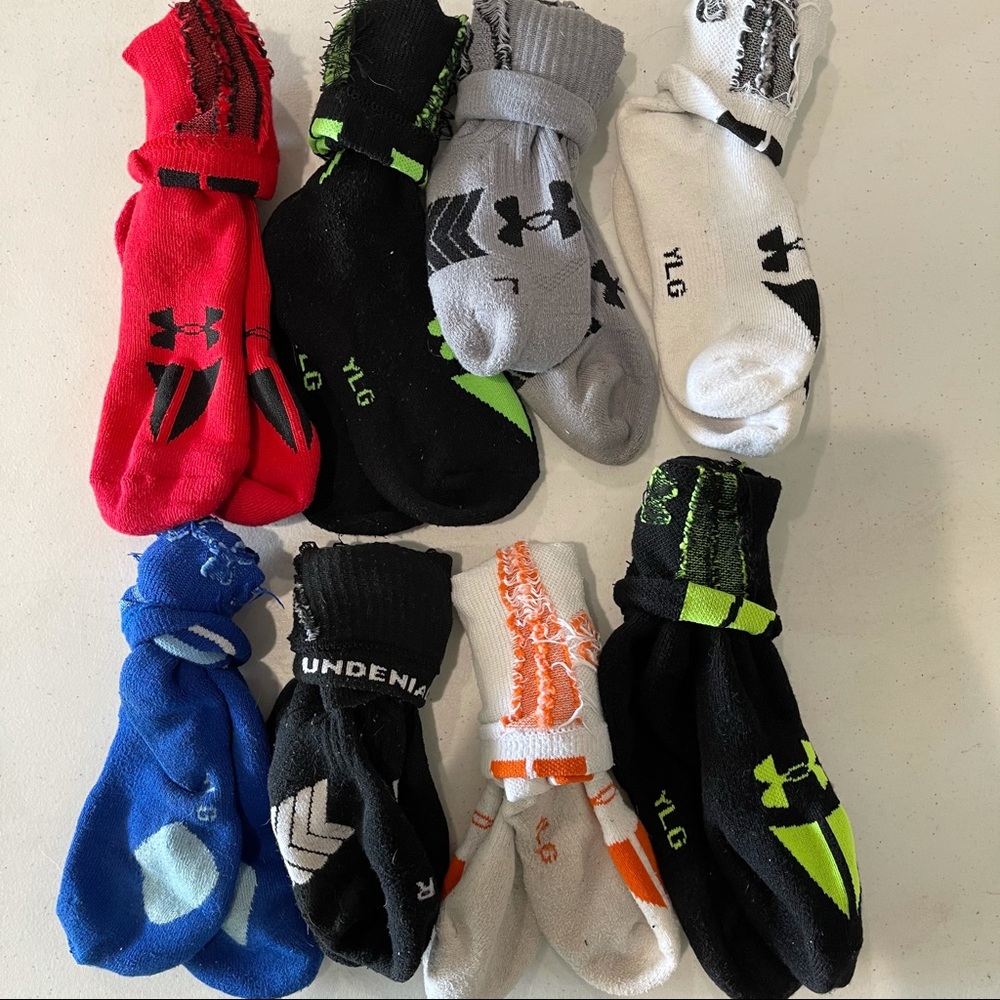 Under Armour Boys Socks YLG youth large LOT